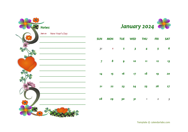 2024 Canada Calendar Free Printable Template