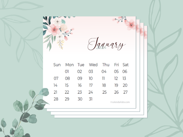 2024 Desk Calendar Cute Floral - Free Printable Templates 2024 Desk Calendar Cute Floral - Free Printable Templates