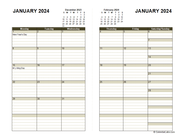 2024 Diary Planner Template