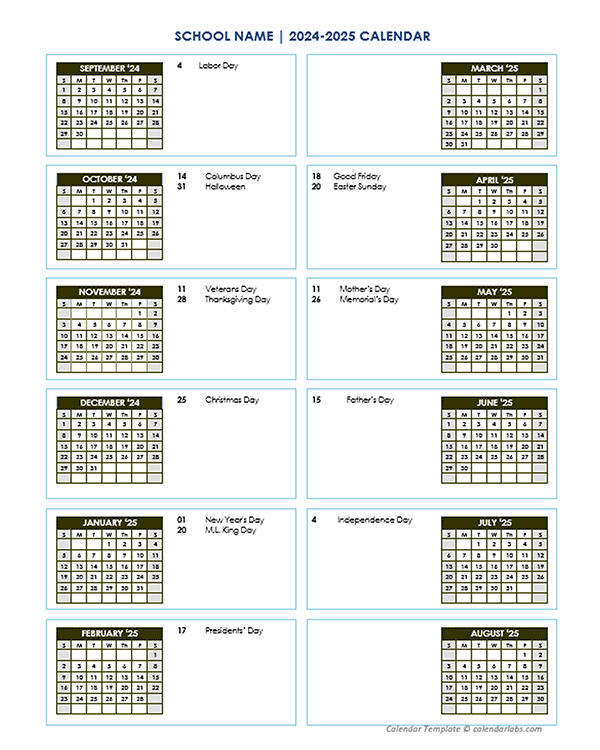 2024 Annual Calendar Editable Myrah Tiphany