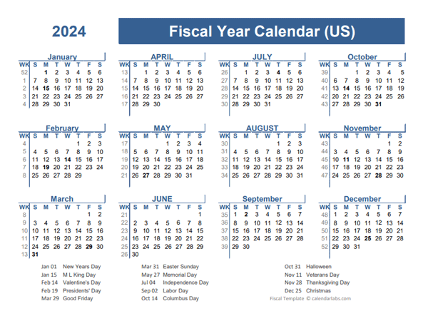 2024-2025 Fiscal Planner USA