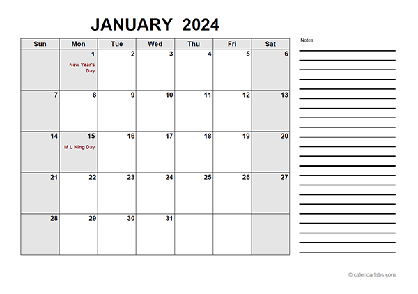 2024 Free Calendar PDF