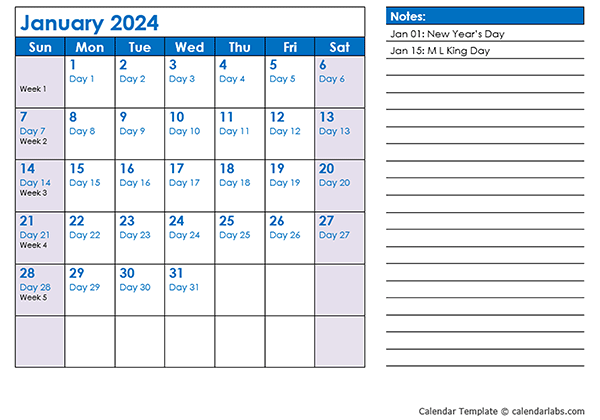 2024 Julian Date Calendar - Free Printable Templates