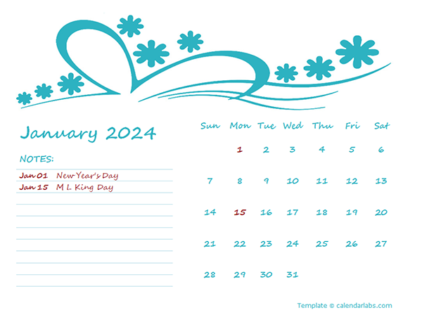 2024 Monthly Calendar Template Kindergarten