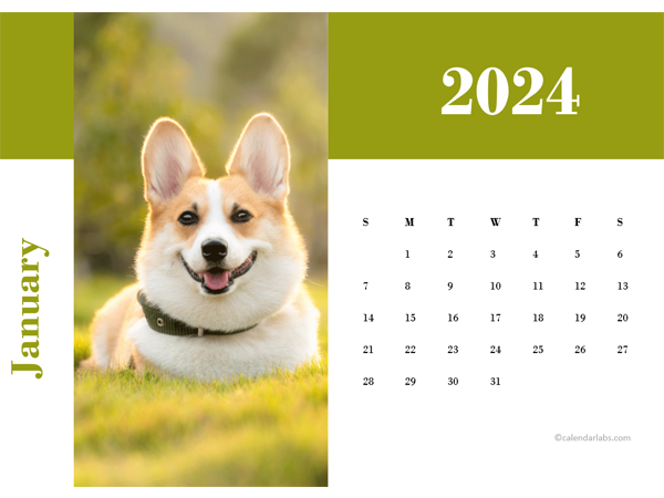 2024 Photo Calendar Landscape Template