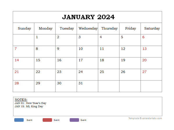 2024 Powerpoint Calendar Template