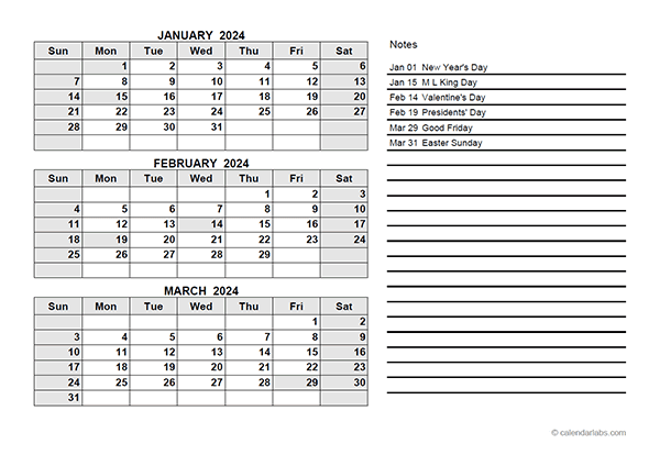 MN016 - 2024 Monthly Calendar & Planner - Printable PDF