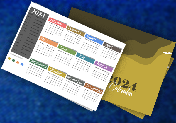 2024 Printable Pocket Calendar Template