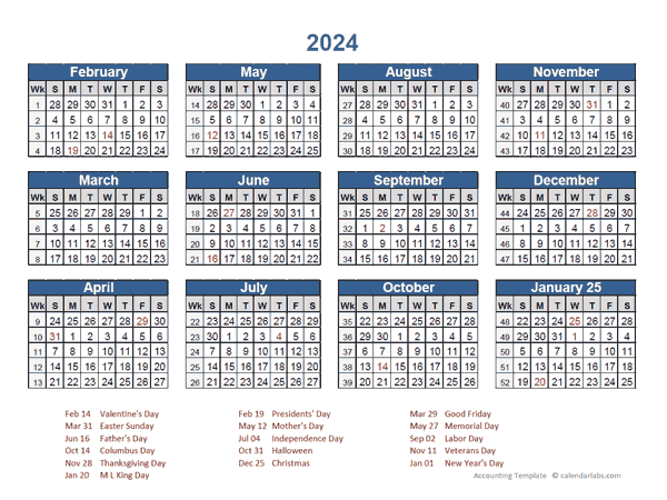 2024 Retail Accounting Calendar 4-4-5 - Free Printable Templates