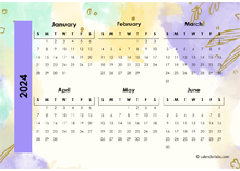 2-Page Mini Calendar 2024 Printable