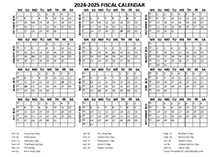 Fiscal Calendar 2024-2024 Templates