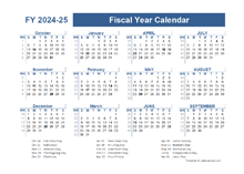 2024 Fiscal Year Calendar Templates - CalendarLabs