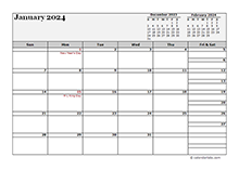 2024 Monthly Planner Template Landscape