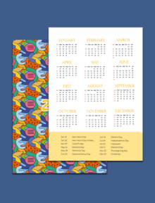 2024 Abstract Pocket Calendar