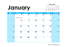 2024 Australia Monthly Calendar Colorful Design