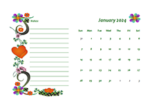 2024 Blank Calendar Design Template