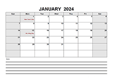 2024 Blank Calendar PDF