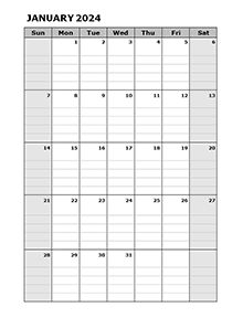 2024 Blank Daily Planner