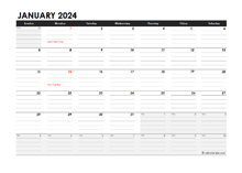 2024 Blank Mac Numbers Calendar