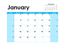 2024 Blank Calendar Colorful Design