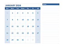 2024 Blank Printable Calendar