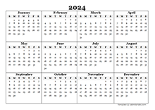 2024 Annual Calendar Editable Myrah Tiphany