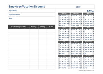 2024 Business Employee Vacation Request