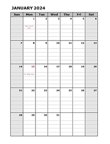 Free Printable 2024 Monthly Calendar with Holidays - Pretty Style!