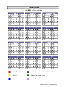 2024 Customizable Yearly Jul-Jun Calendar