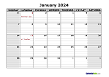 Printable 2024 Word Calendar Templates - CalendarLabs