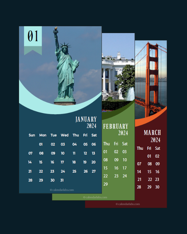 2024 Desk Calendar CalendarLabs