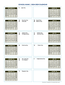2024 Editable Yearly Calendar Sep-Aug