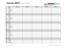 Family Organiser / Calendar 2024