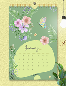 2024 Floral Wall Calendar