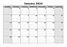 2024 Free Blank Calendar