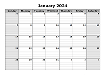 2024 Calendar - Free Printable PDF Templates - Calendarpedia