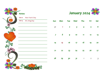 2024 Calendar - Free Printable PDF Templates - Calendarpedia