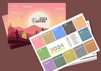 2024 Free Pocket Calendar Template