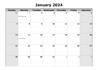 2024 Free Printable Apple Pages Calendar