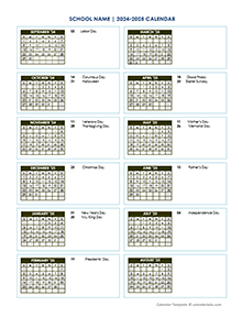 2024 Free School Yearly Calendar Sep