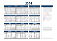 2024 Germany Annual Calendar with Holidays