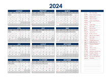 2024 India Annual Calendar with Holidays