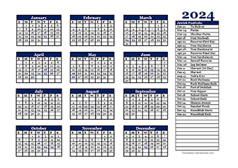 2024 Jewish Calendars - Daune Eolande