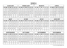 2024 Landscape Printable Calendar