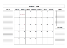 2024 Large Monthly Calendar With Holidays