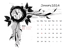 2024 Monthly Calendar Design Template