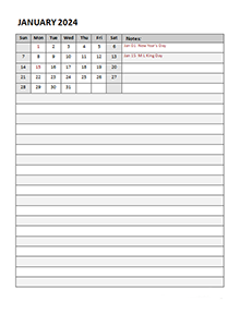 2024 Monthly Pages Planner Template