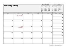 2024 Monthly Planner Template Microsoft Word 
