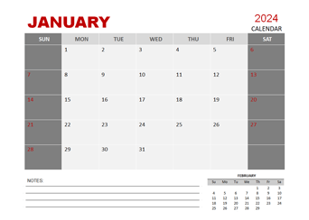 2024 Monthly Powerpoint Calendar