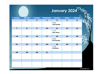2024 Moon Calendar Universal Time